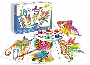 Акварельная раскраска – Нимфы, с красками (SentoSpherE, 677k)